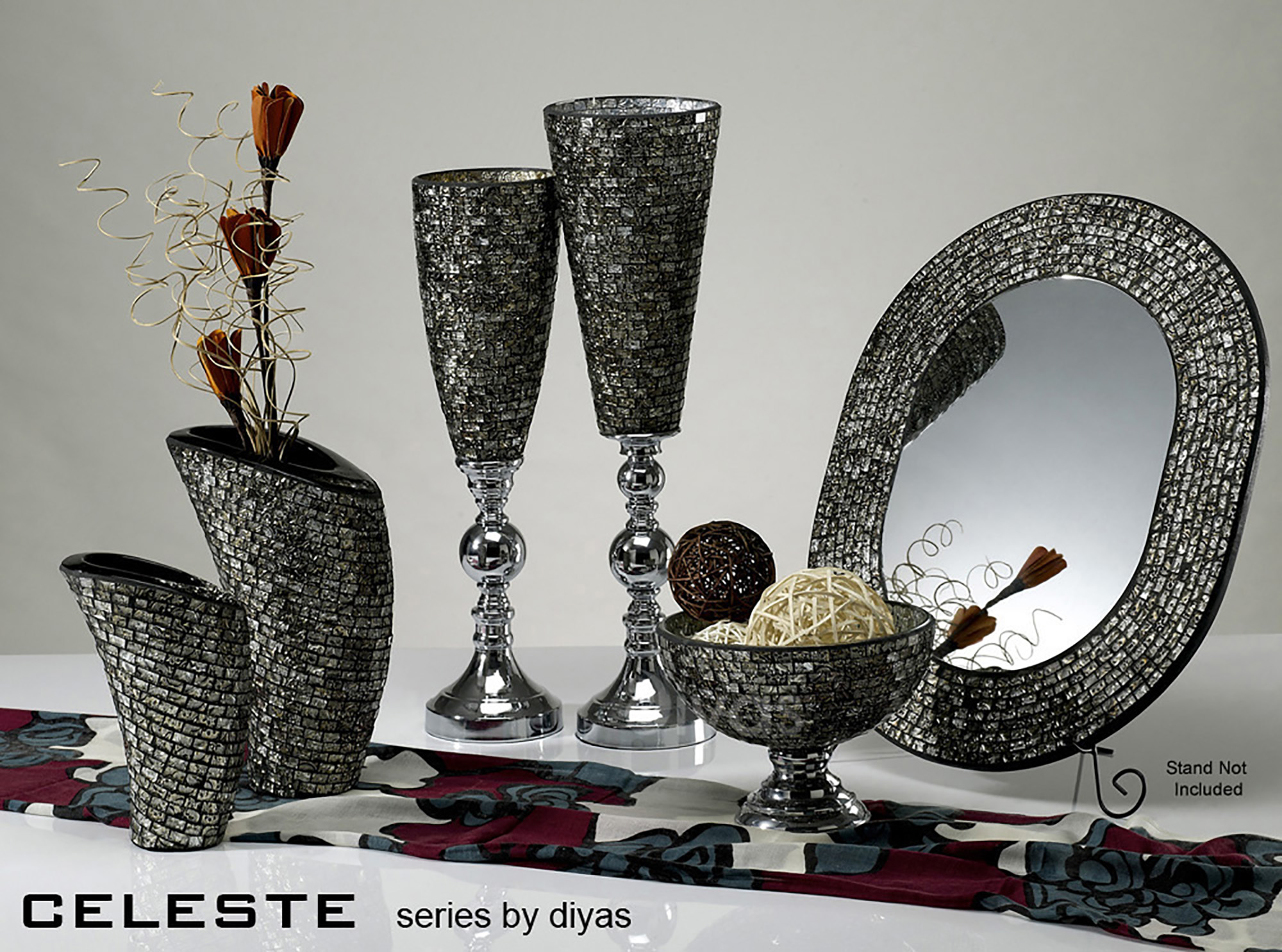 Celeste Mosaic Art Glassware Diyas Home Vases Celeste Mosaic Art Glassware Diyas Home Vases